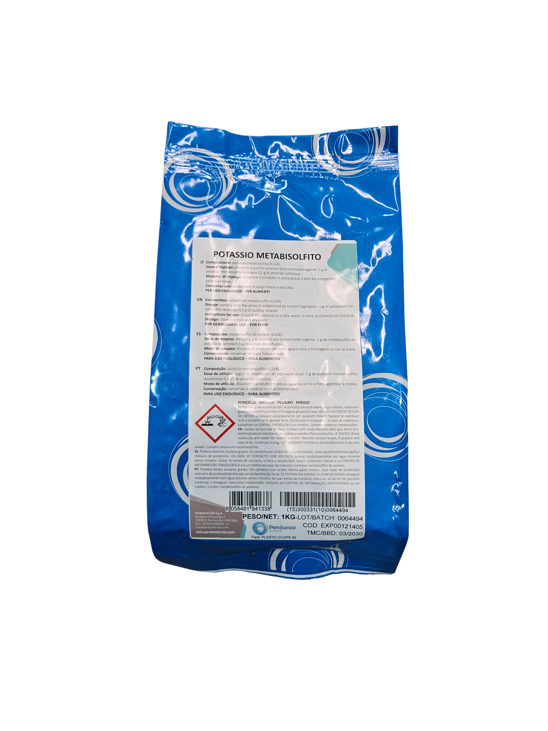 Metabisulfito de Potasio – Antioxidante y Antiséptico para Vinificación Perdomini IOC