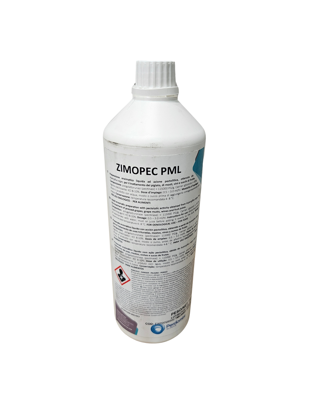 Enzima Enológica Zimopec PML – Pectinasa Líquida para Maceración Prefermentativa de Blancos (1 L) - Perdomini IOC