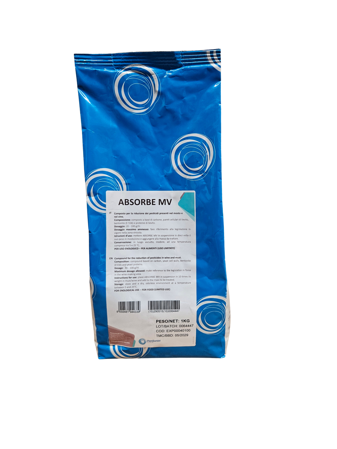 Adsorbente de Pesticidas Absorbe MV – Carbón, Paredes Celulares de Levadura y Bentonita (1 kg) - Perdomini IOC