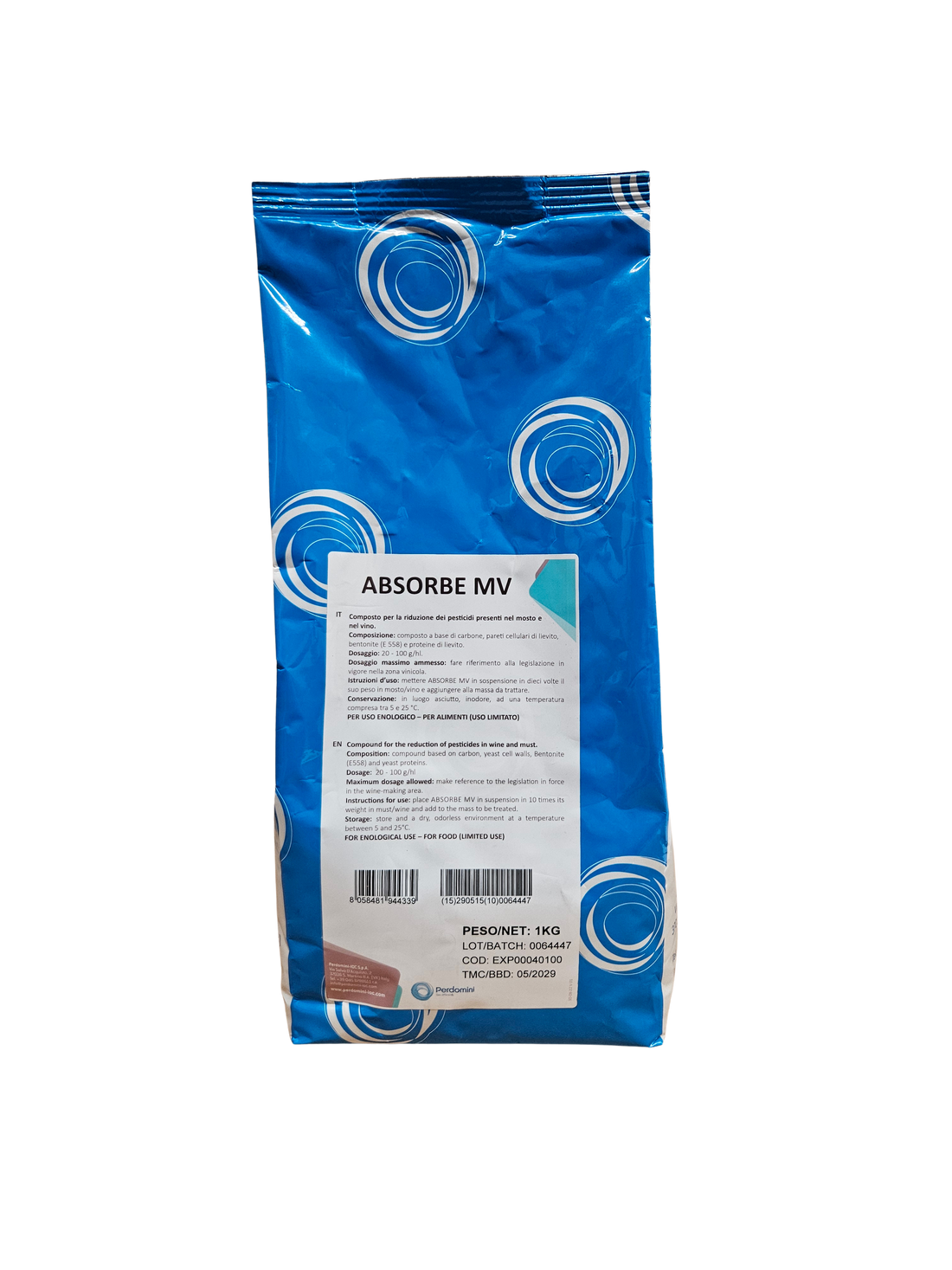 Adsorbente de Pesticidas Absorbe MV – Carbón, Paredes Celulares de Levadura y Bentonita (1 kg) - Perdomini IOC