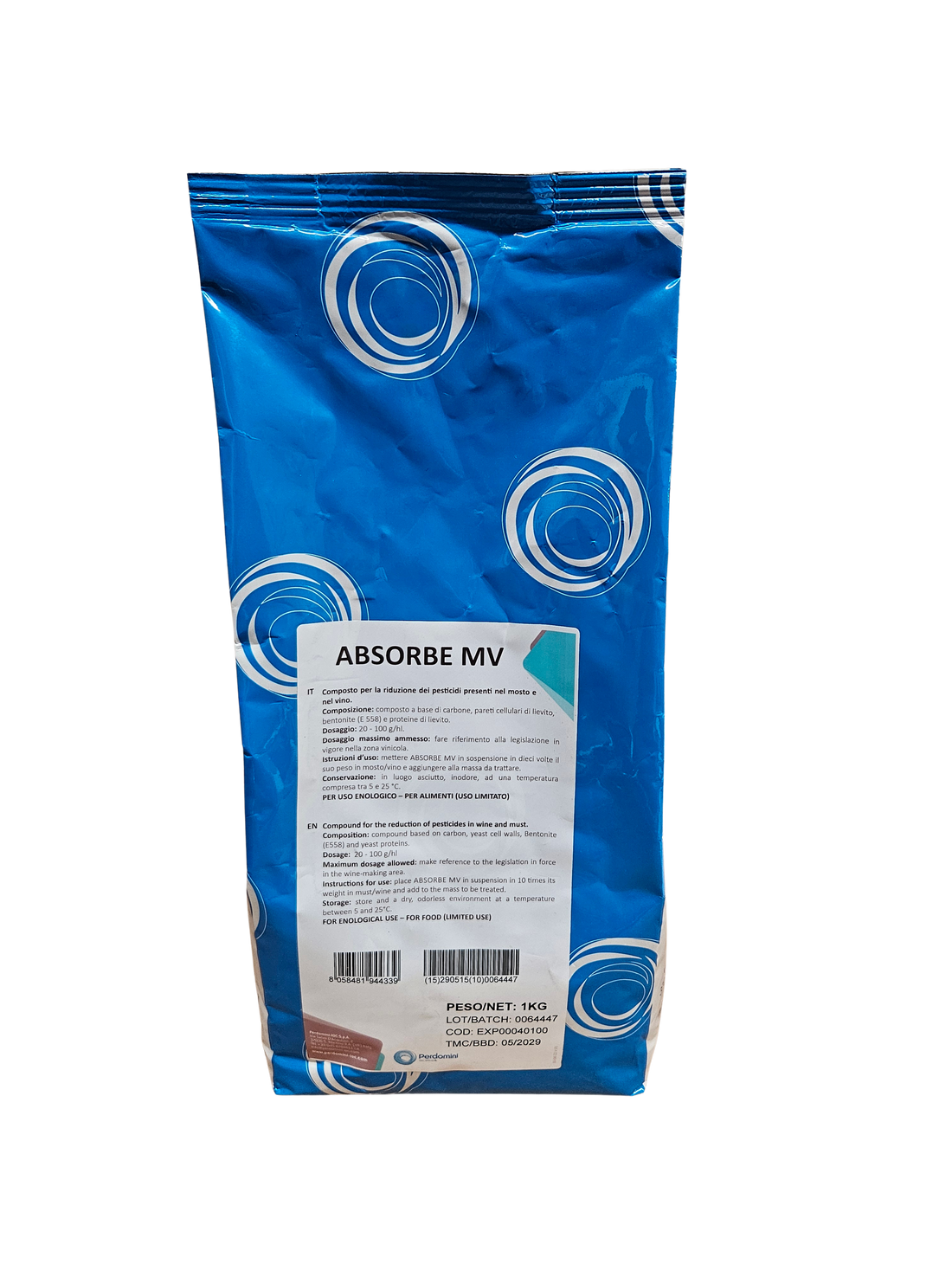 Adsorbente de Pesticidas Absorbe MV – Carbón, Paredes Celulares de Levadura y Bentonita (1 kg) - Perdomini IOC