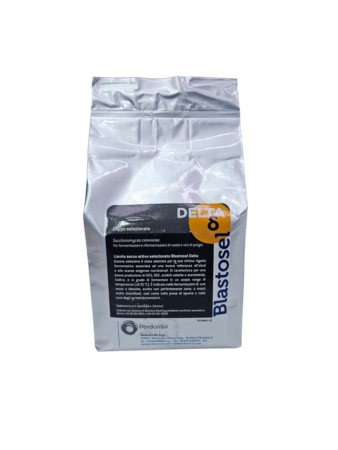 Levadura Seca Activa Blastosel Delta – Saccharomyces cerevisiae para Vinos Tintos Complejos (500 g) - Perdomini IOC
