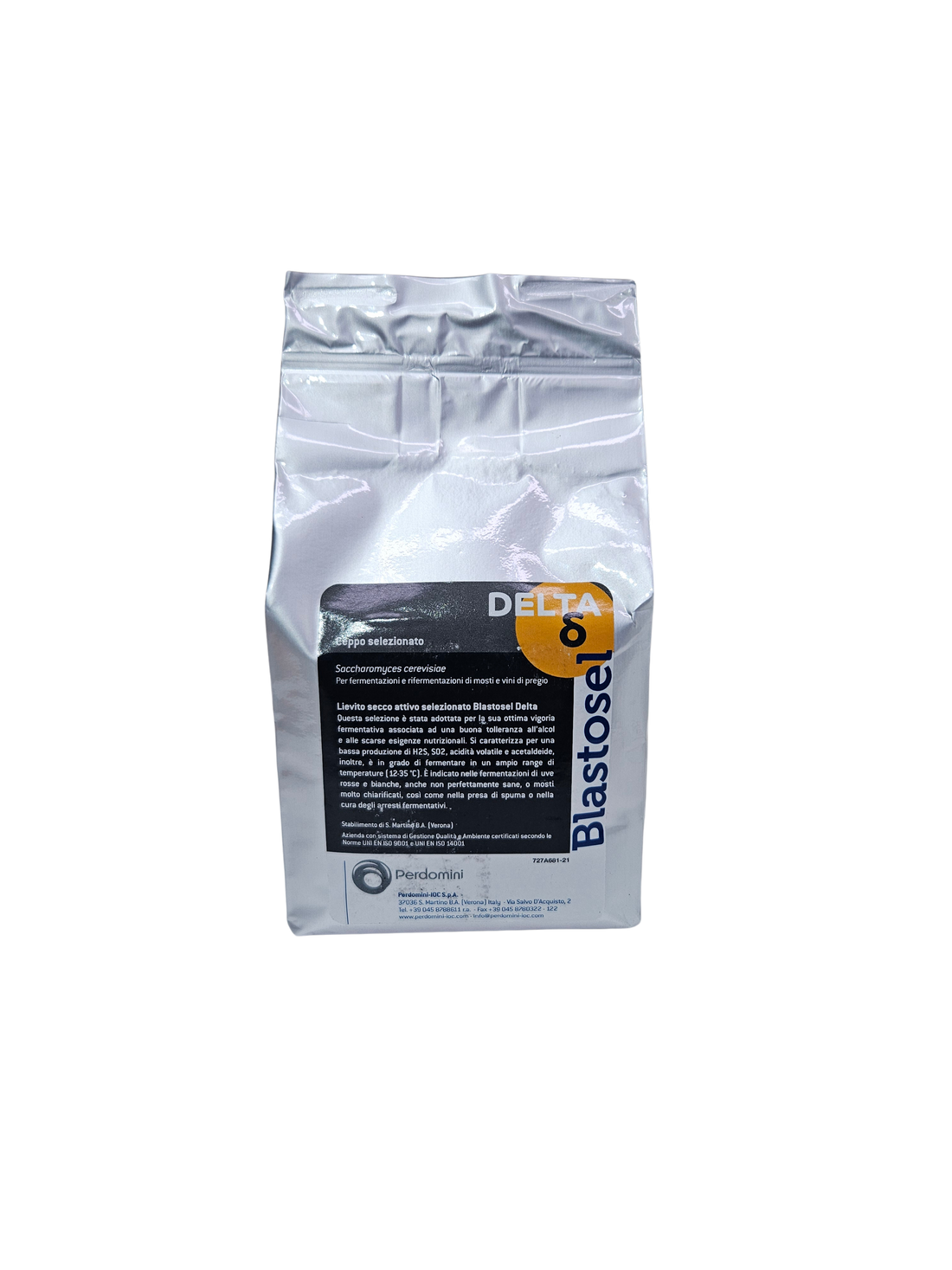 Levadura Seca Activa Blastosel Delta – Saccharomyces cerevisiae para Vinos Tintos Complejos (500 g) - Perdomini IOC