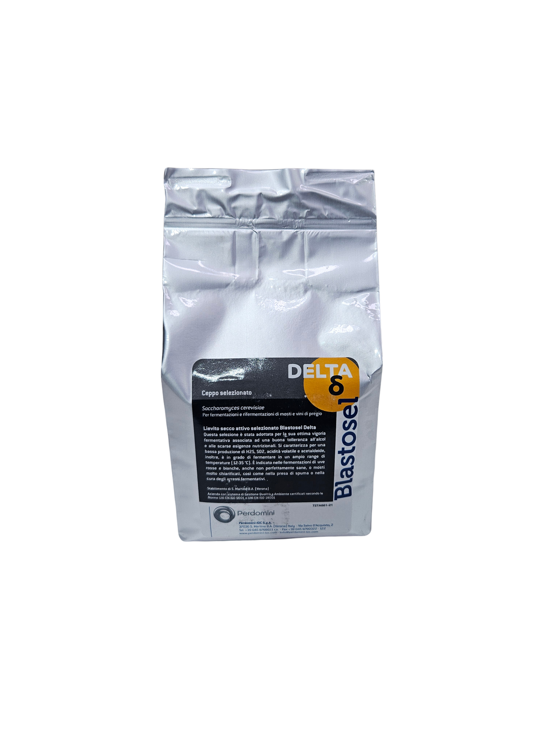 Levadura Seca Activa Blastosel Delta – Saccharomyces cerevisiae para Vinos Tintos Complejos (500 g) - Perdomini IOC