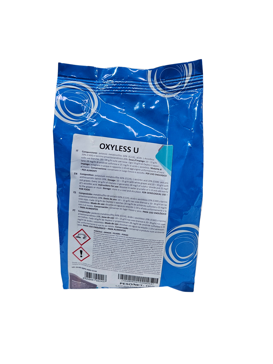 Antioxidante Oxyless U – Glutatión y Aminoácidos Antioxidantes para Protección de Mostos (1 kg) - Perdomini IOC