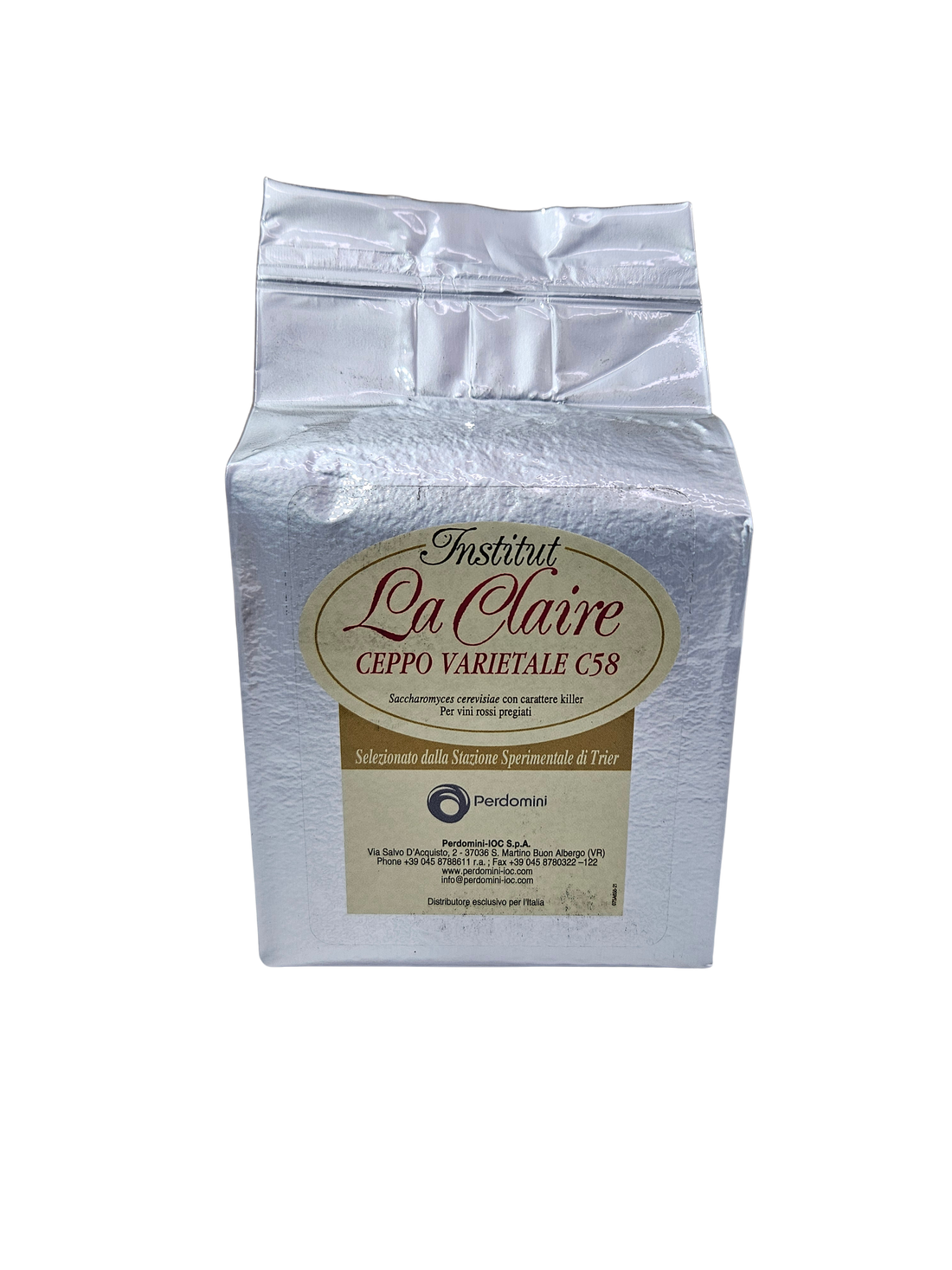 Levadura Seca Activa La Claire C58 – Saccharomyces cerevisiae para Vinos Blancos Aromáticos (500 g) - Perdomini IOC