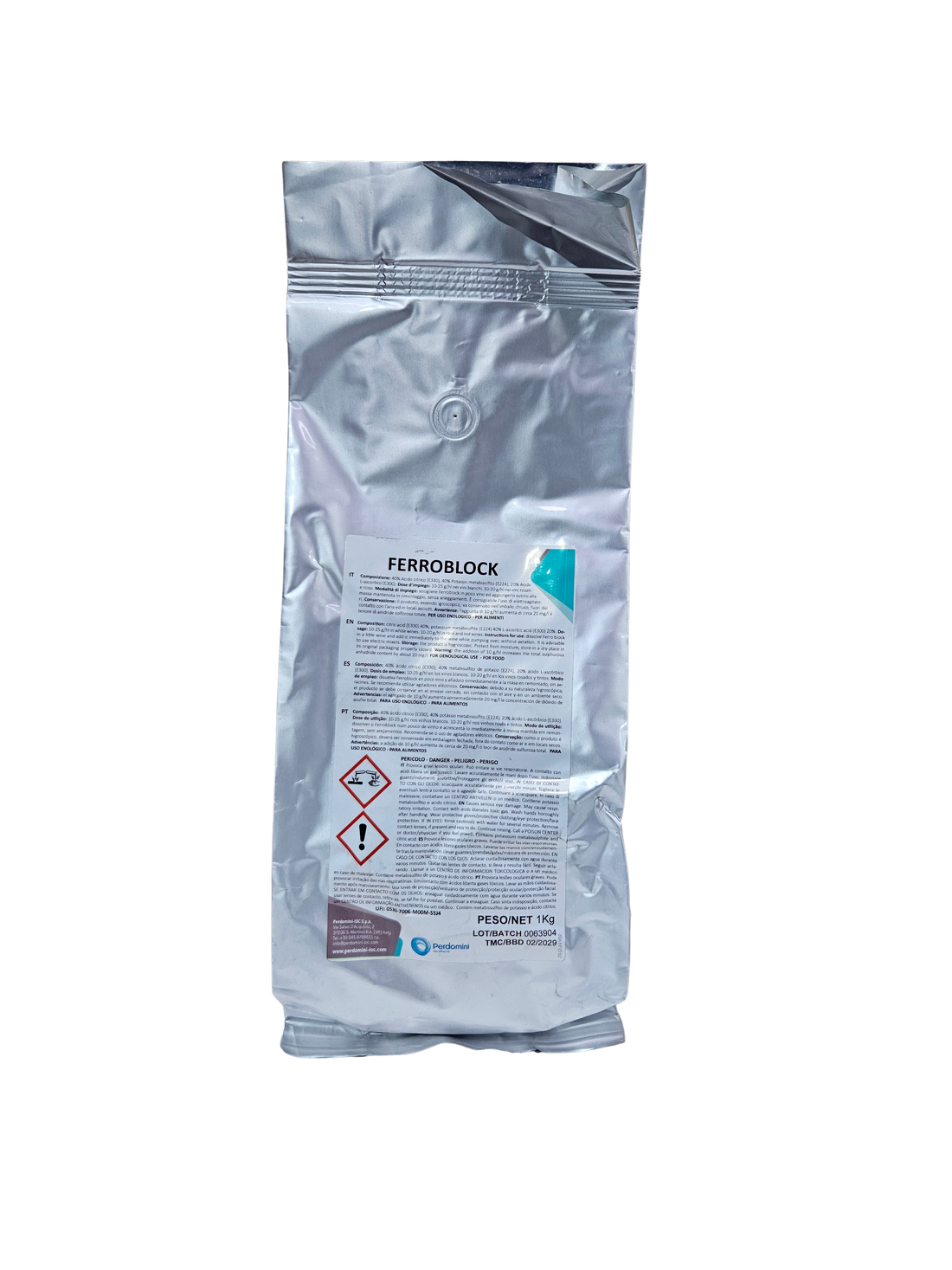 Tratamiento Redox Ferroblock – Ácido cítrico, Metabisulfito de potasio y ácido ascórbico (1 kg) - Perdomini IOC