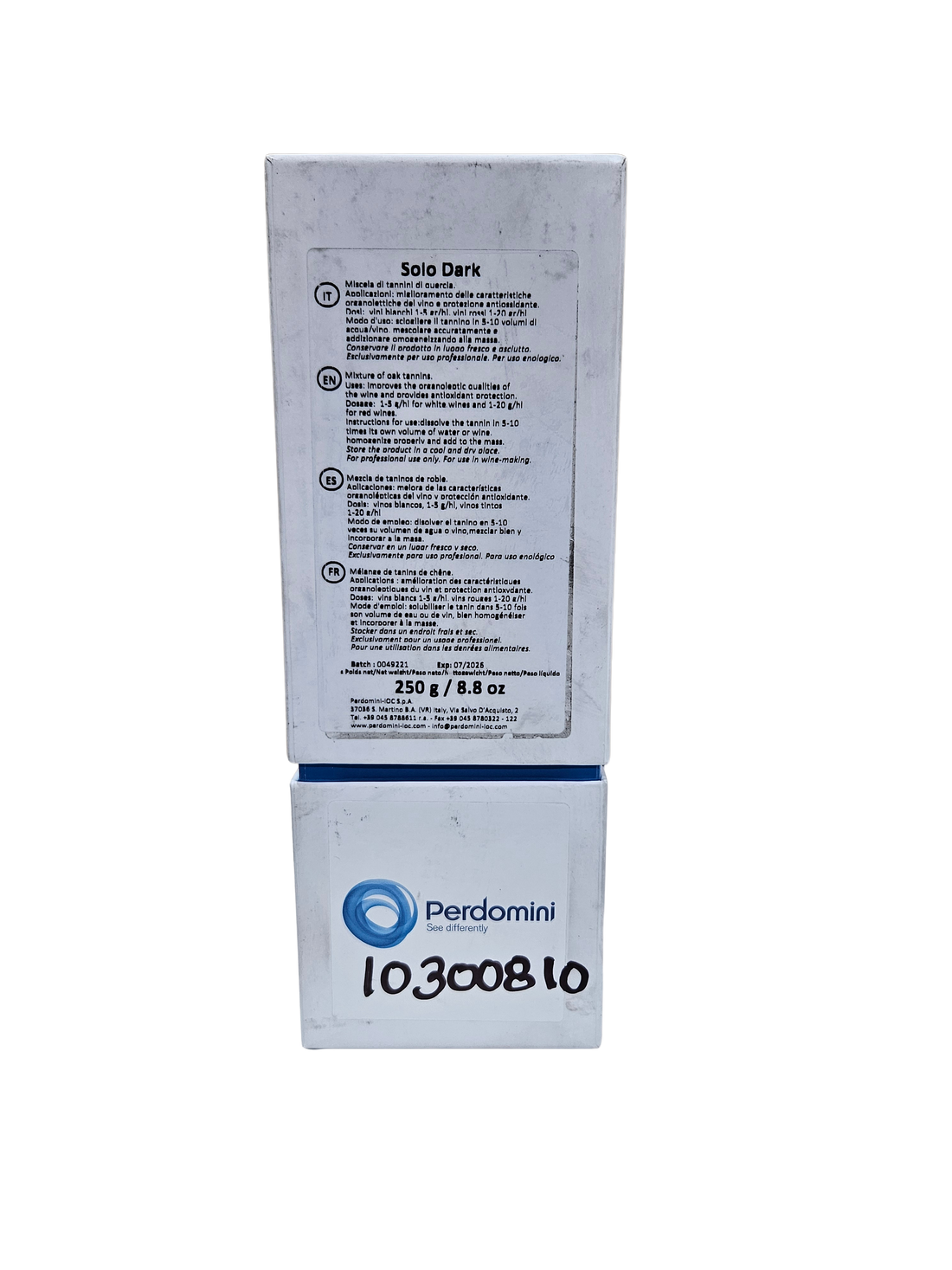 Tanino Concentrado Solo Dark – Tanino de Semilla de Uva Tinta para Intensificación de Color (250 g) - Perdomini IOC
