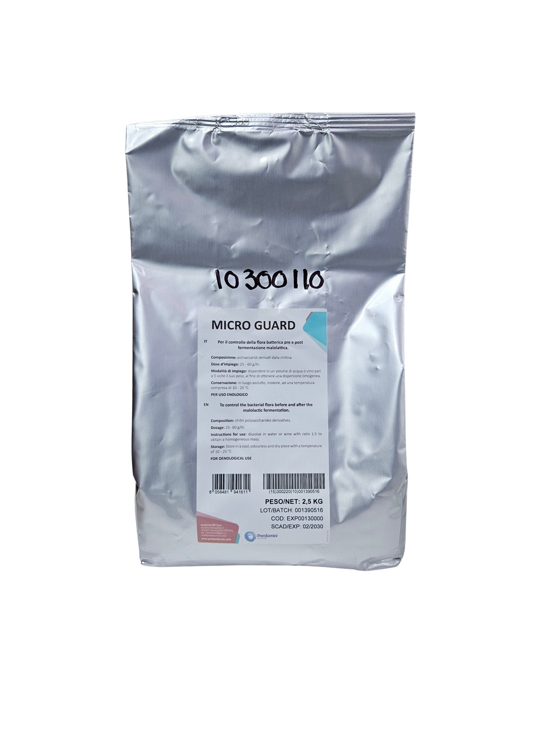 Lisozima Micro Guard – Enzima Antibacteriana para Control de Bacterias Lácticas (2.5 kg) - Perdomini IOC