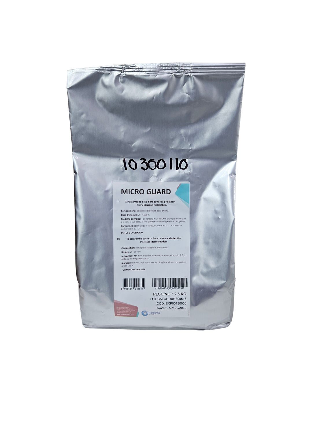 Lisozima Micro Guard – Enzima Antibacteriana para Control de Bacterias Lácticas (2.5 kg) - Perdomini IOC