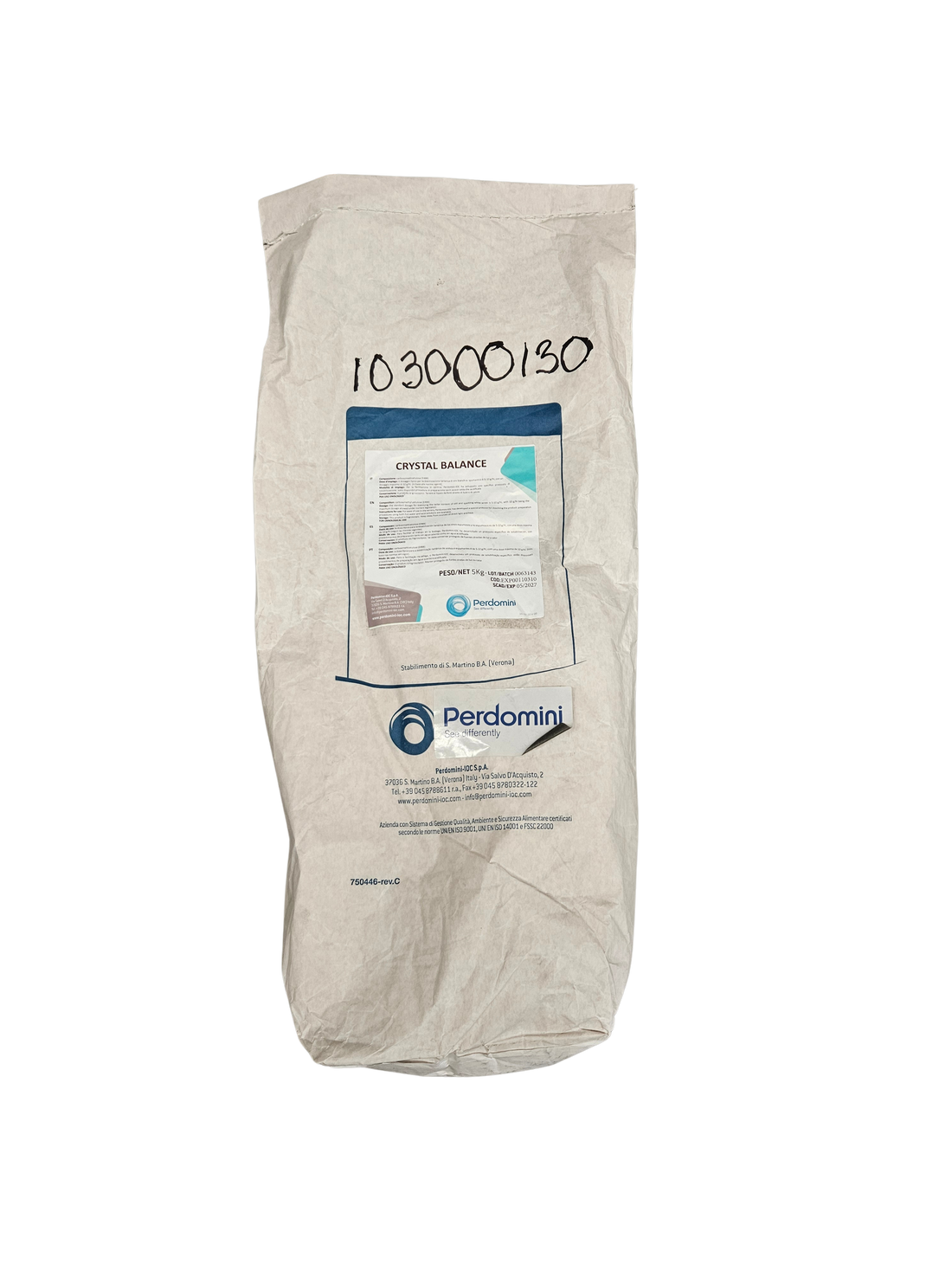 Estabilizante Tartárico Crystal Balance – Carboximetilcelulosa (CMC) para Vinos Blancos y Rosados (5 kg) - Perdomini IOC