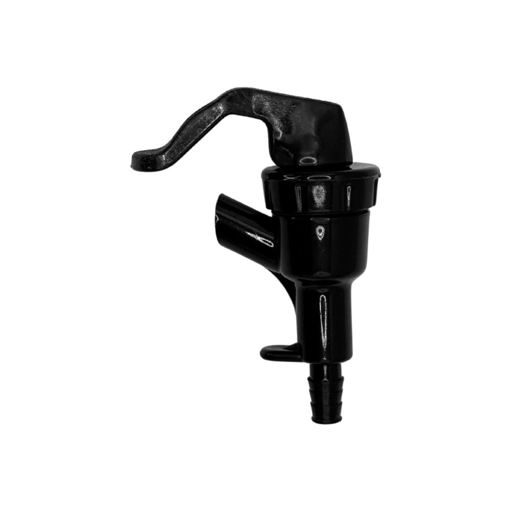 Detalle de Llave Negra para Servir de Barril (Picnic Tap) | Spigot para Keg para elaboración de vino en bodega