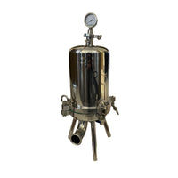 Housing sanitario para microfiltración de embotellado | 4 cartuchos | Tri-Clamp 2" de vino