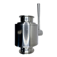 Válvula Sanitaria de Globo con manija tri-clamp servicio pesado