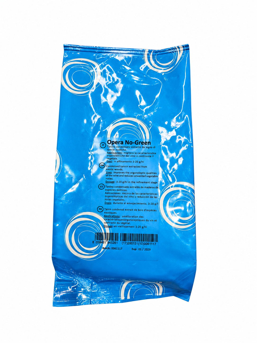 Tanino Opera No-Green – Tanino Proantocianídínico para Eliminar Notas Herbáceas (500 g) - Perdomini IOC