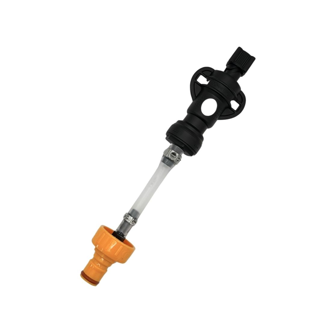 Conector de Relleno Bag in Box con Poste Ball Lock Amarillo | Transferencia con Menos Oxidación para bodega vinícola