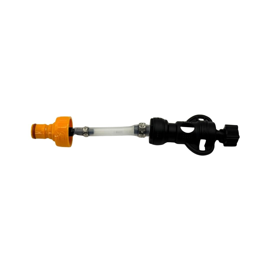 Conector de Relleno Bag in Box con Poste Ball Lock Amarillo | Transferencia con Menos Oxidación para bodega vinícola