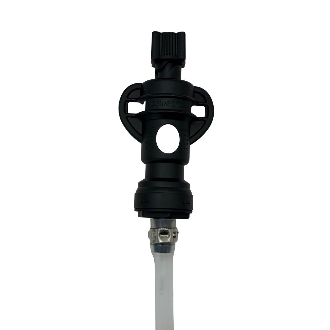 Conector de Relleno Bag in Box con Poste Ball Lock Amarillo | Transferencia con Menos Oxidación para bodega vinícola