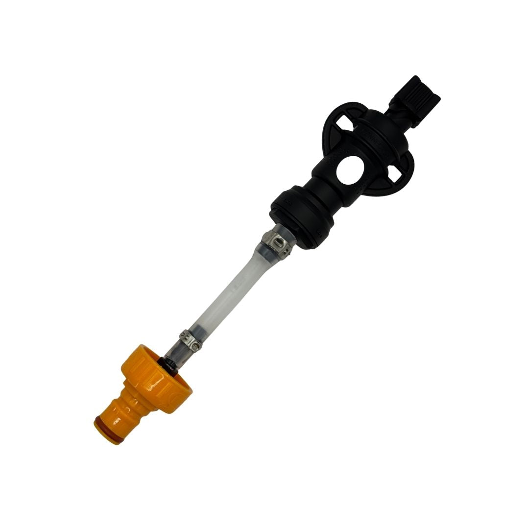 Conector de Relleno Bag in Box con Poste Ball Lock Amarillo | Transferencia con Menos Oxidación para bodega vinícola