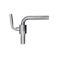 Válvula para Llenado de Barricas con Espiga 1/2" (Ball Valve) Inox 304 para crianza y afinado de vino