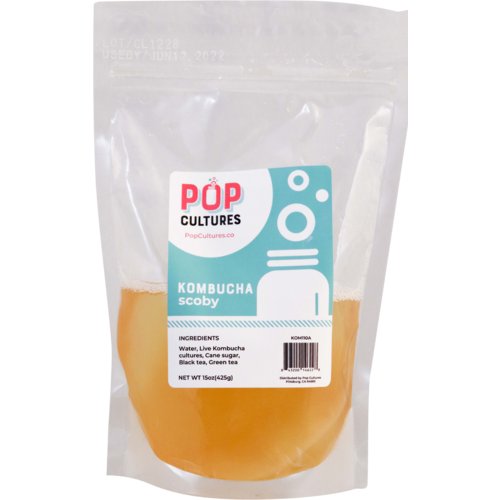 SCOBY - Cultivo para Kombucha Pop Cultures (Starter Culture) 15 oz | KOM110A para elaboración de vino en bodega