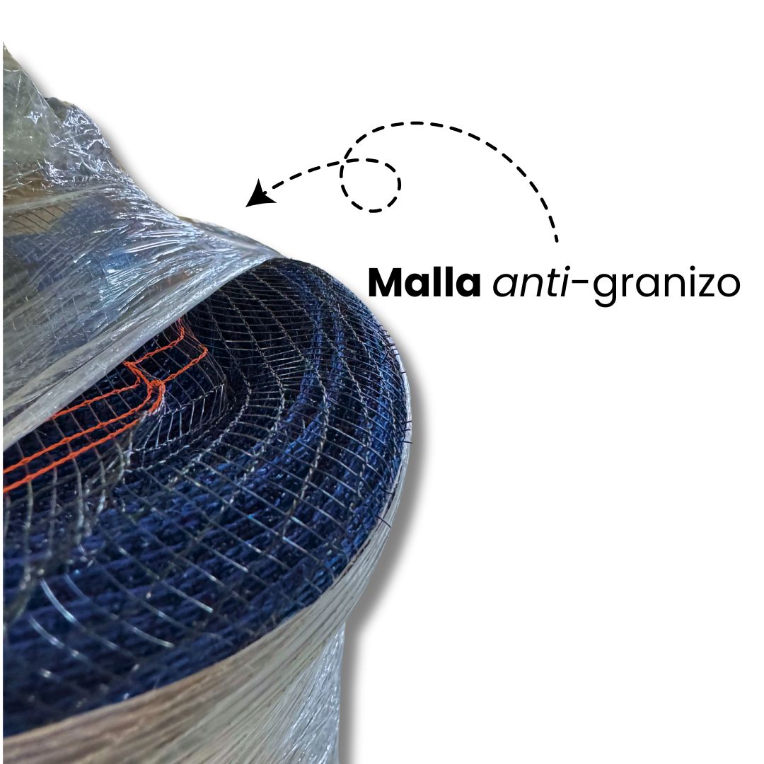 Malla anti-granizo color negro para proteger tu viñedo