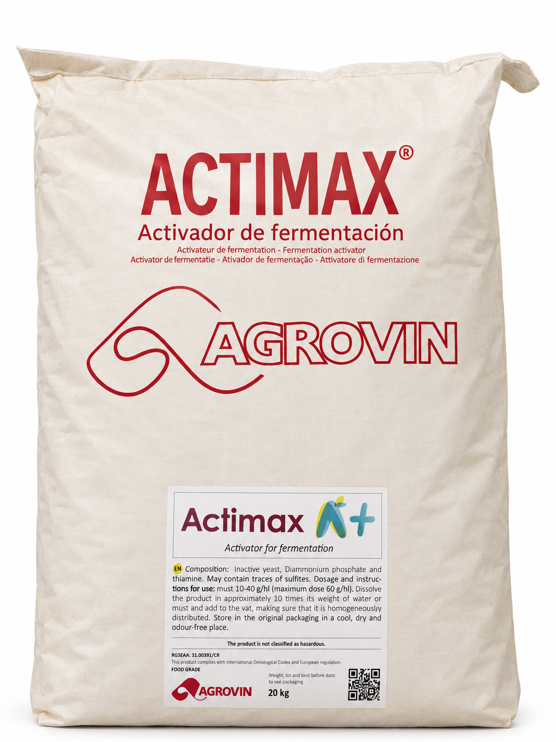 Nutriente de levadura - Agrovin Actimax A+20 kg