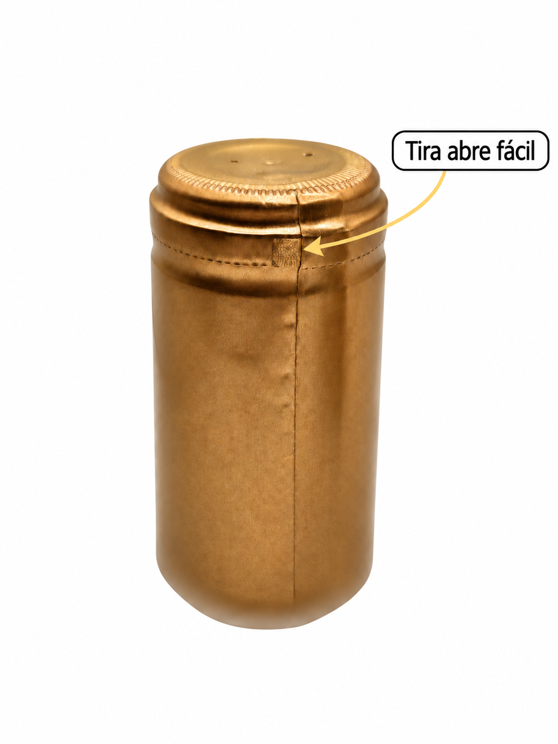 Cápsula PVC Color Oro / Dorado 29.5x60mm - Paquete de 100 pz