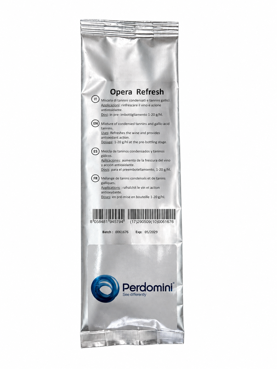 Tanino Antioxidante Opera Refresh – Tanino de Uva Blanca para Frescura y Protección - Perdomini IOC
