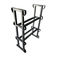 Detalle de Soporte Metálico Apilable para Barricas de Vino para crianza y afinado de vino