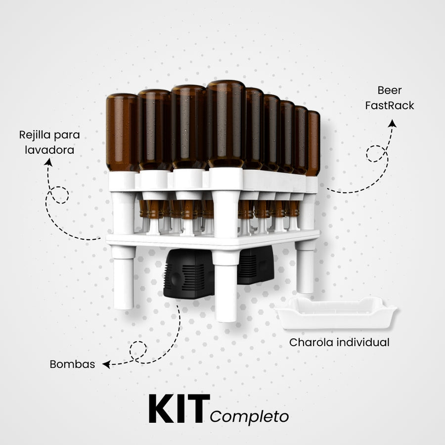 Equipo para sanitizar botellas de cerveza