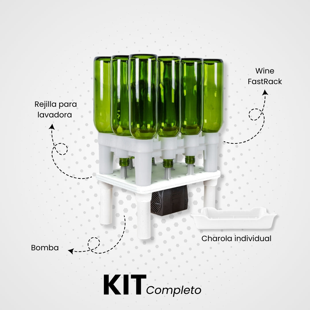 FastWasher12 para limpieza de tus botellas de vino