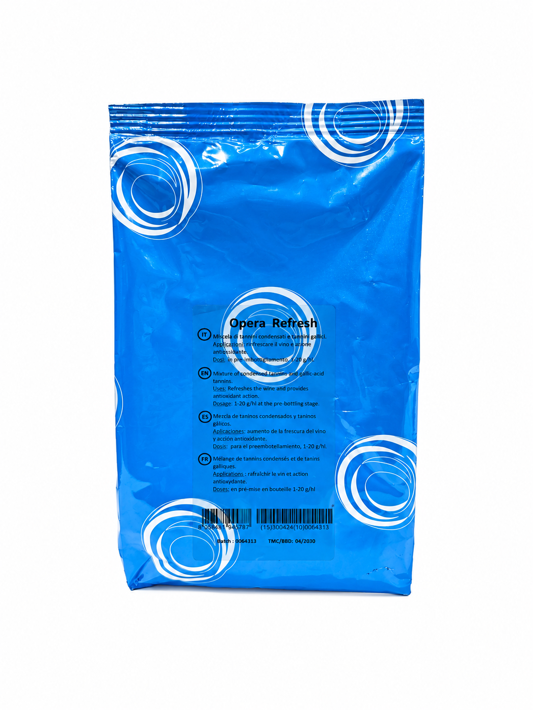 Tanino Antioxidante Opera Refresh – Tanino de Uva Blanca para Frescura y Protección (500 g) - Perdomini IOC