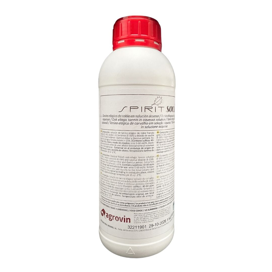 Spirit Soul Tanino Líquido Agrovin 1 kg para estructura y afinado del vino