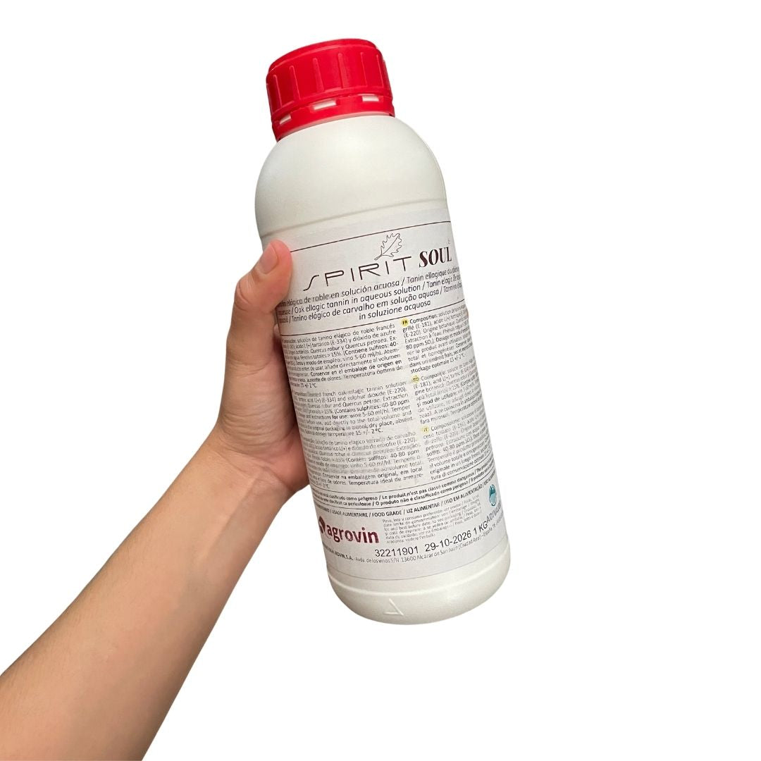 Detalle de Spirit Soul Tanino Líquido Agrovin 1 kg para estructura y afinado del vino