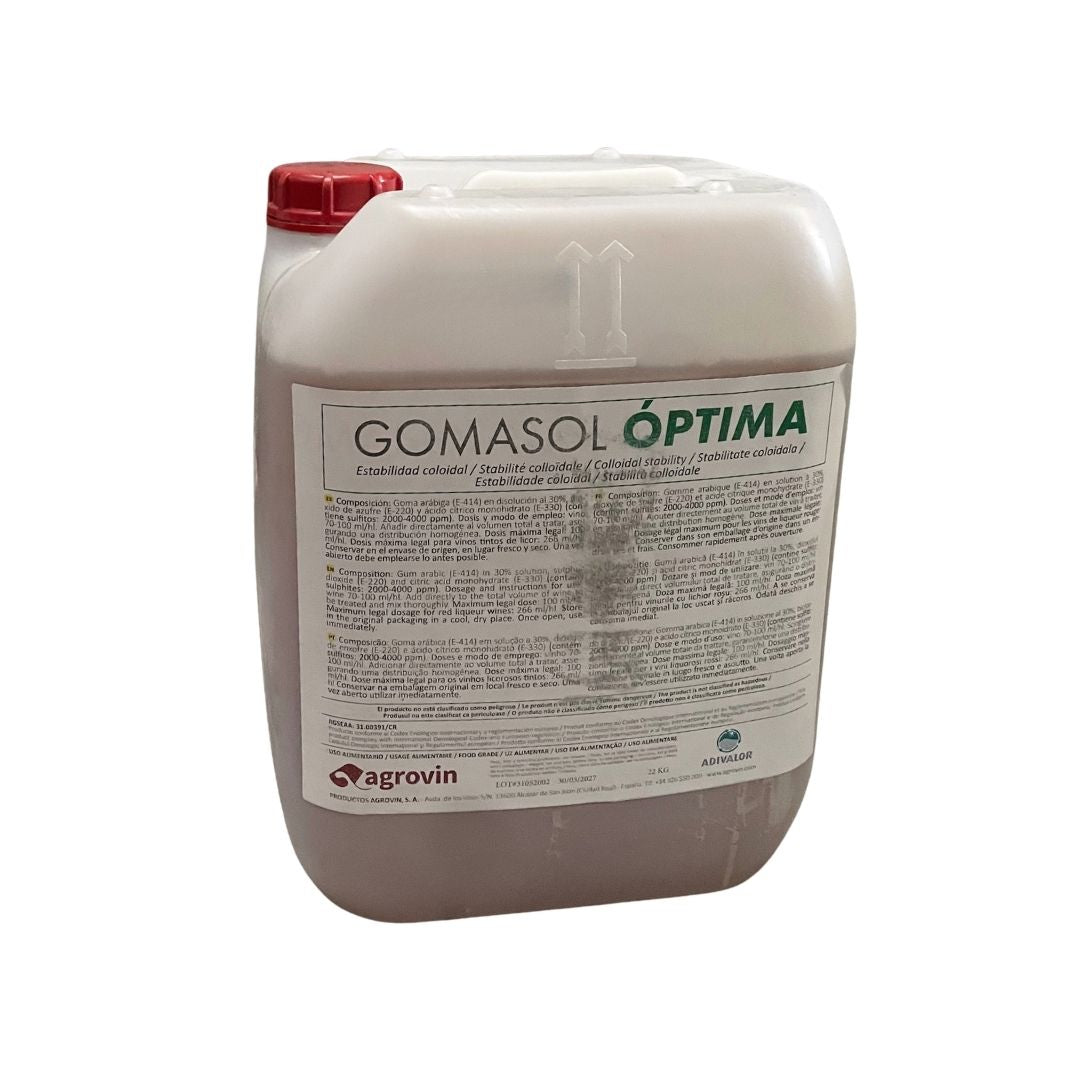 Gomasol Óptima Goma Arábiga Líquida 22 kg Agrovin para estabilización del vino