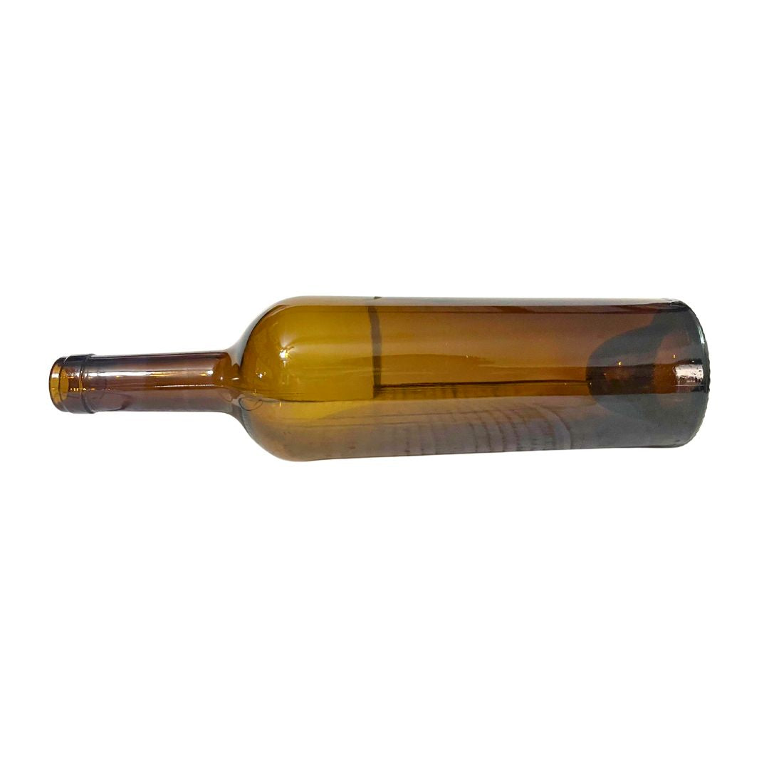 Envase de vidrio oscuro 750 ml para vino.