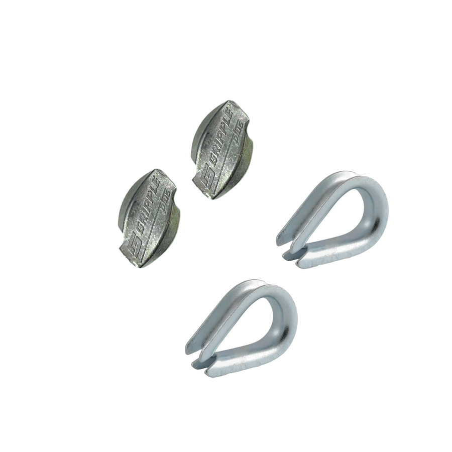Accesorios completos para instalar y tensar postes con ancla.