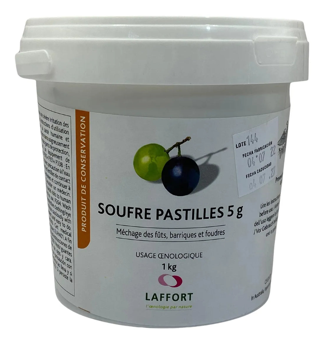 Pastillas de sulfuroso para sanitización de barricas (mechas de azufre)