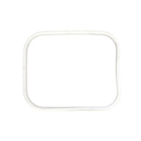 Empaque negro colocado en la puerta lateral de un tanque de vino