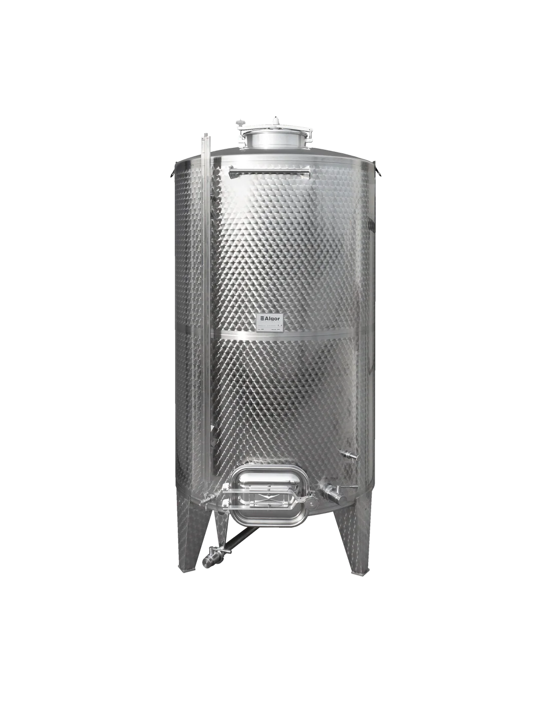 Tanque de acero inoxidable ALGOR - Sistema Almacenamiento (FCPS) - Fondo Redondo para crianza y afinado de vino