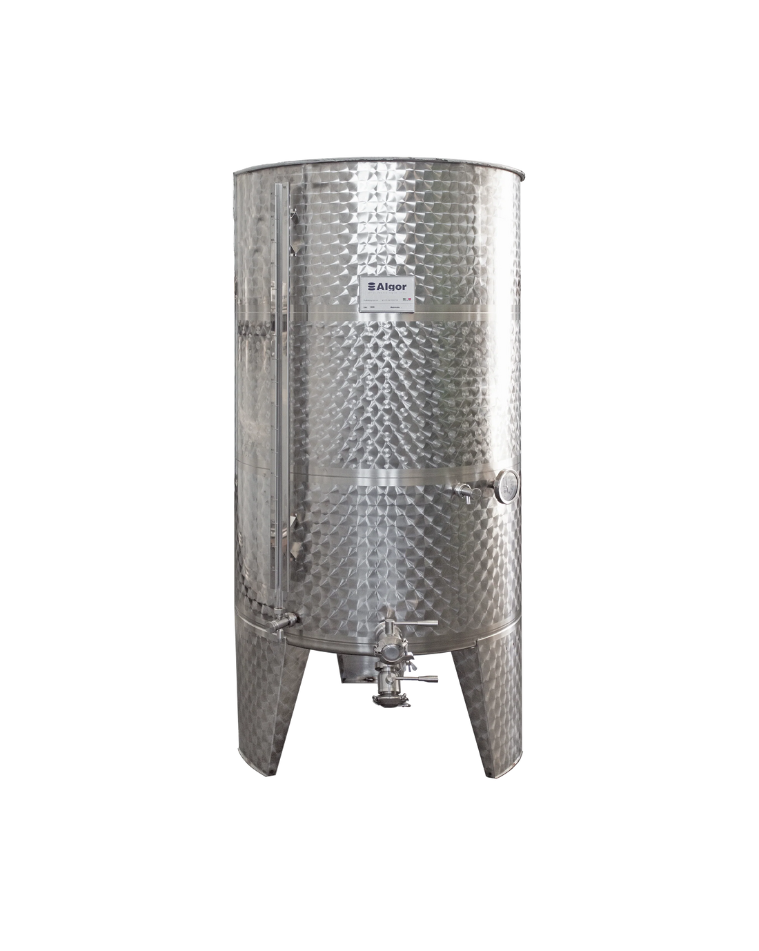 Tanque de acero inoxidable ALGOR - Capacidad Variable con Patas y Chaqueta (FVPPT) - Pequeño Volumen para crianza de vino