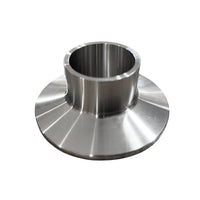 Férula soldable TriClamp en acero inoxidable vista de frente.