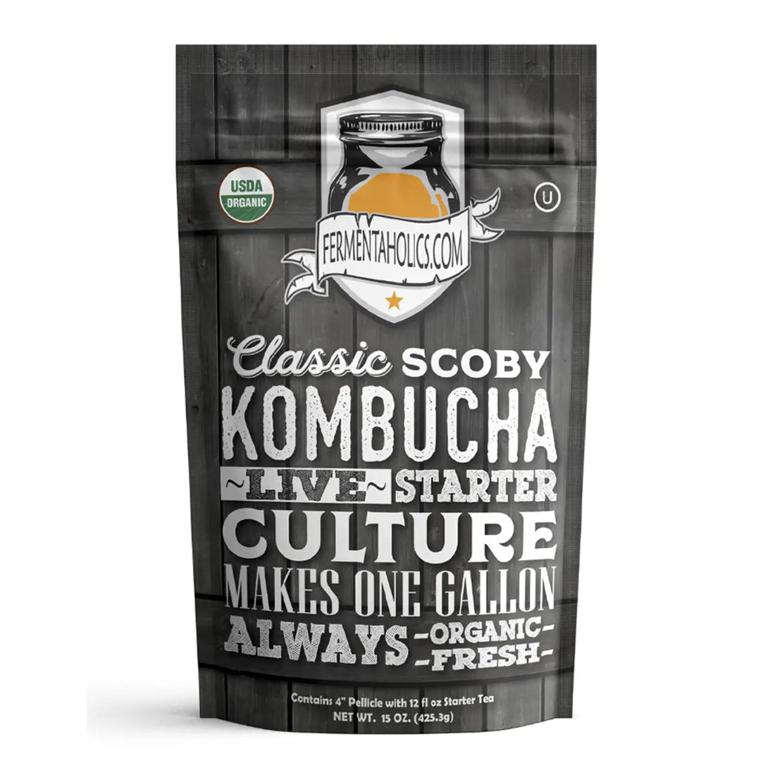 Scoby para fermentación de kombucha Cultivo con pelicula de 4" para 1 galón