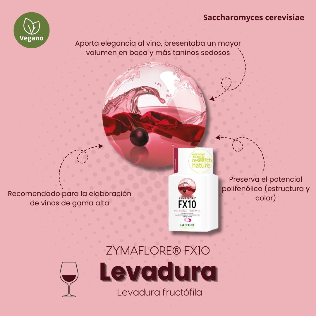 Levadura ZYMAFLORE FX10 - Vinos tintos mediterráneos