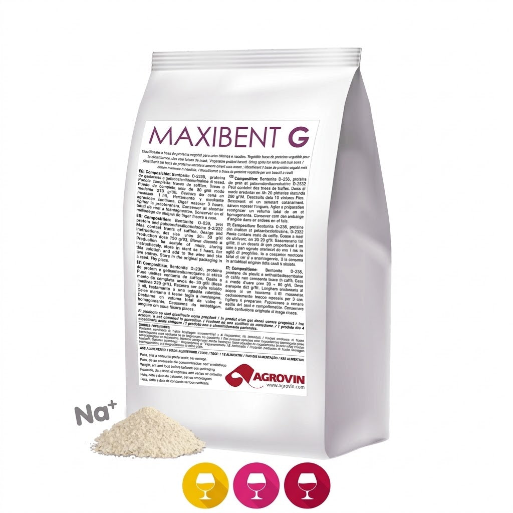 Clarificante - Maxibent G - Bentonita sódica activada en formato granular - 25 kg