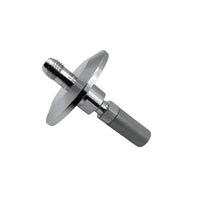 Piedra de carbonatación TriClamp 1 x 1/2" en acero inoxidable sobre fondo blanco.