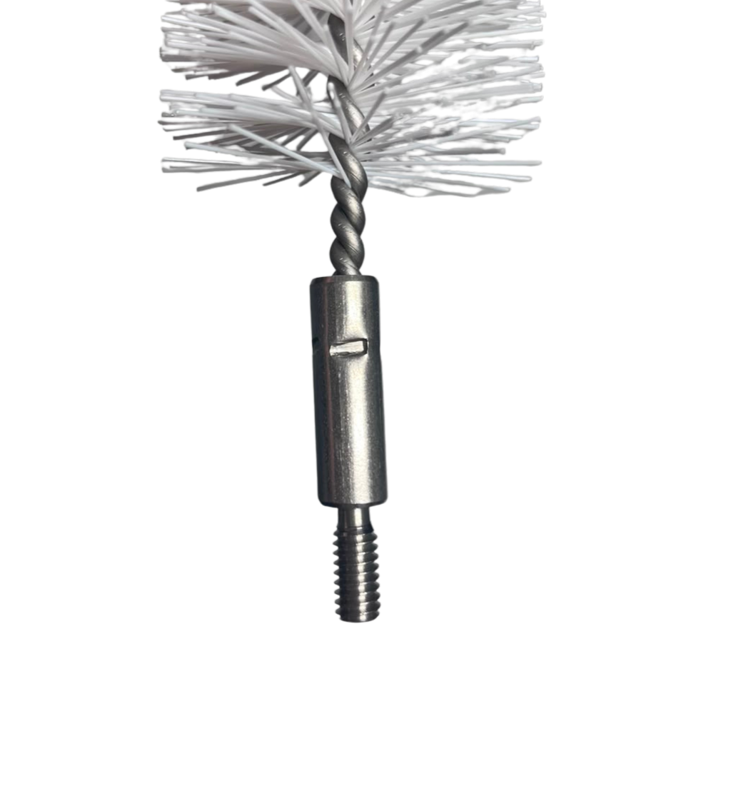 Cepillo Cilíndrico Intercambiable Blanco para Limpieza de Botellas