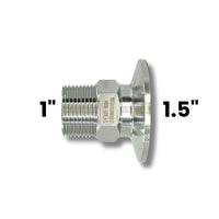 Adaptador Tri-Clamp 1.5" a rosca macho