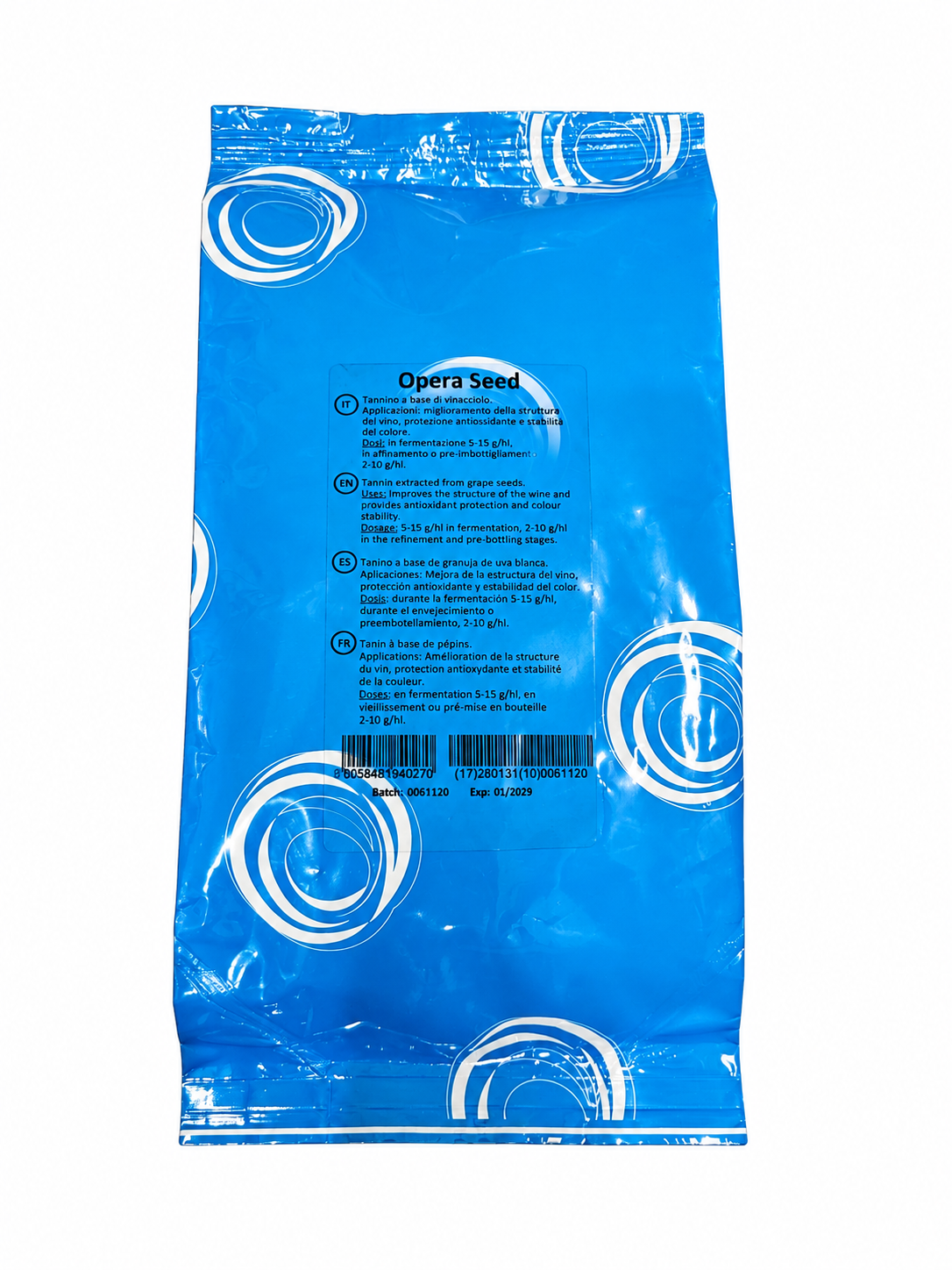 Tanino de Semilla Opera Seed – Tanino Proantocianídínico para Estructura y Color (500 g) - Perdomini IOC
